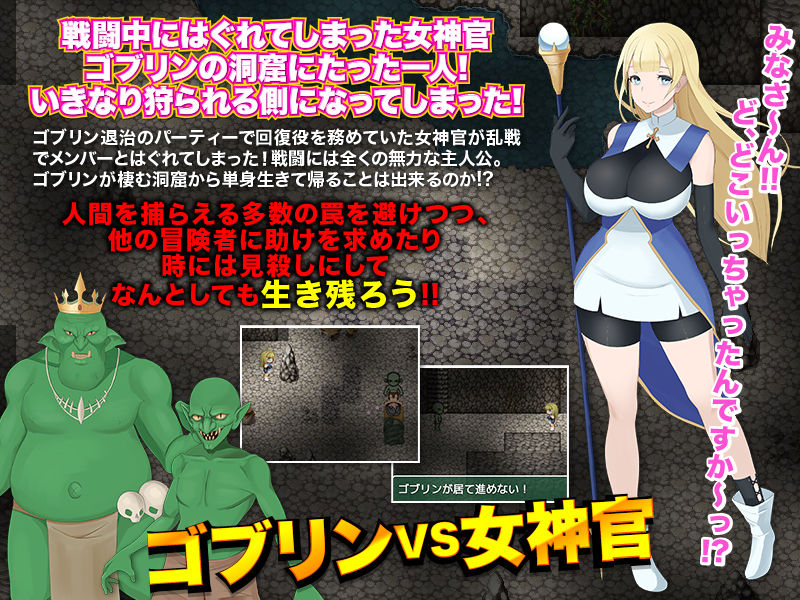サンプル画像1:ゴブリン洞窟ではぐれてしまった女神官の悲劇(千年郷) [d_196442]