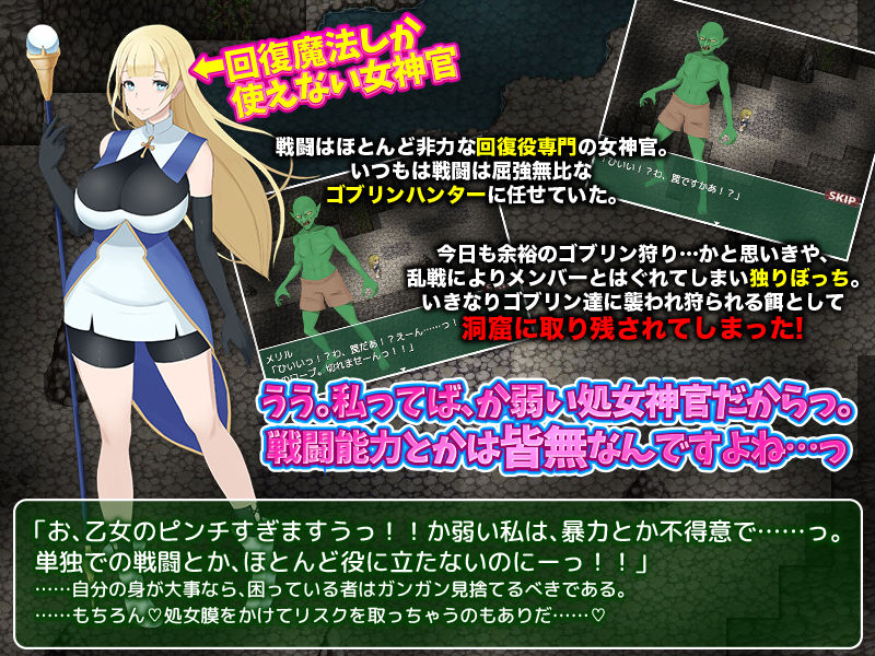 サンプル画像2:ゴブリン洞窟ではぐれてしまった女神官の悲劇(千年郷) [d_196442]