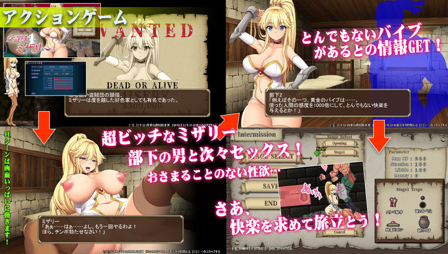 サンプル画像1:女盗賊ミザリー(アーモンドと巨牛乳) [d_197437]