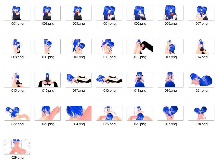 サンプル画像4:青髪変態レズ姉妹が公園でイチャイチャするだけ(ハードコア001) [d_199481]