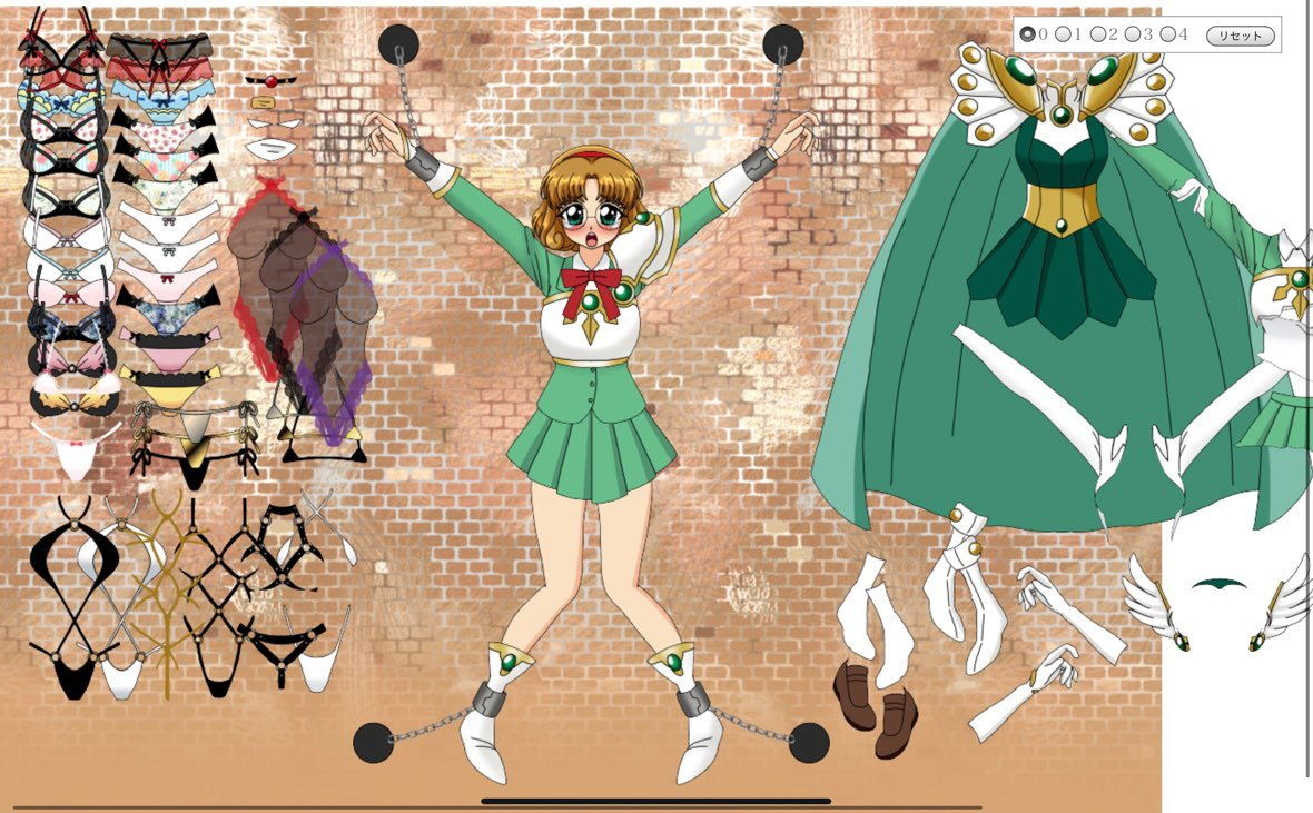サンプル画像2:囚われの懐かしヒロイン着せ替えデータ集(デジタル着せ替え屋さん) [d_200517]