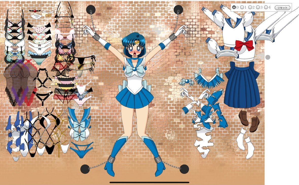 サンプル画像3:囚われの懐かしヒロイン着せ替えデータ集(デジタル着せ替え屋さん) [d_200517]