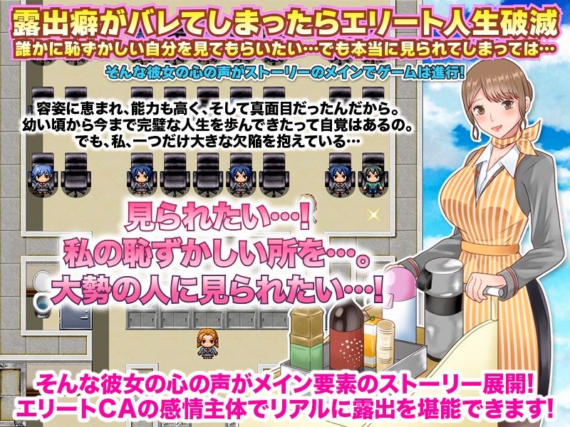 サンプル画像3:CAが内緒で楽しむ露出フライト フリーシナリオRPG(視萌妻喜) [d_211853]