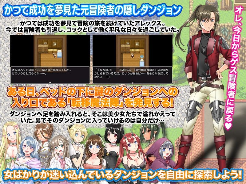 サンプル画像1:俺だけが入れる、女だらけの隠しダンジョン(ふること風味) [d_222458]