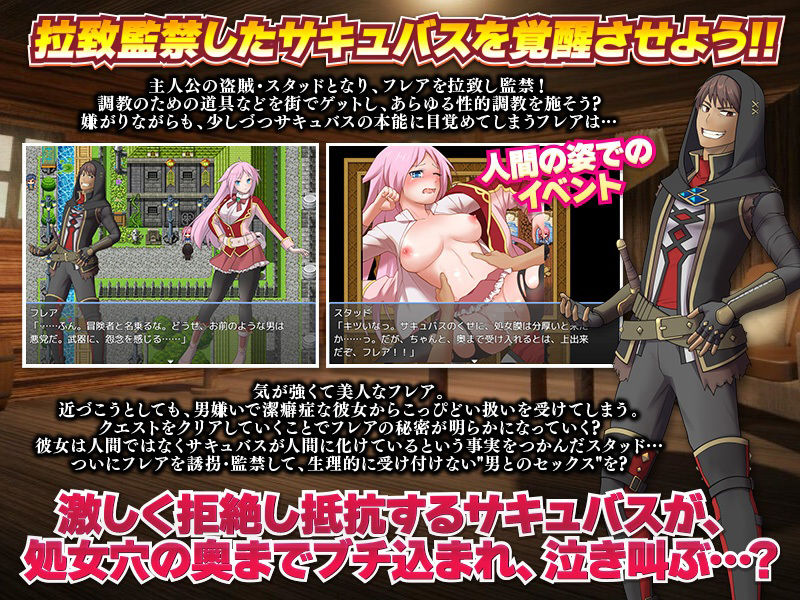 サンプル画像2:男嫌いで潔癖症のサキュバスをザーメン中毒肉便器に目覚めさせてあげよう(千年郷) [d_255659]