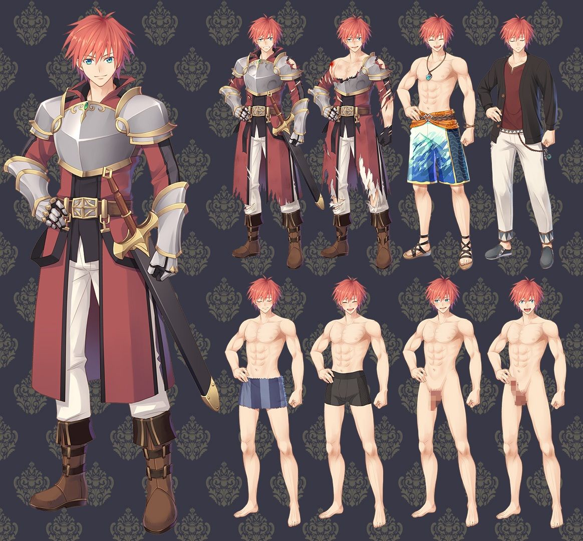 サンプル画像3:立ち絵素材集-ファンタジーヒーローR18版-(森の奥の隠れ里) [d_256513]