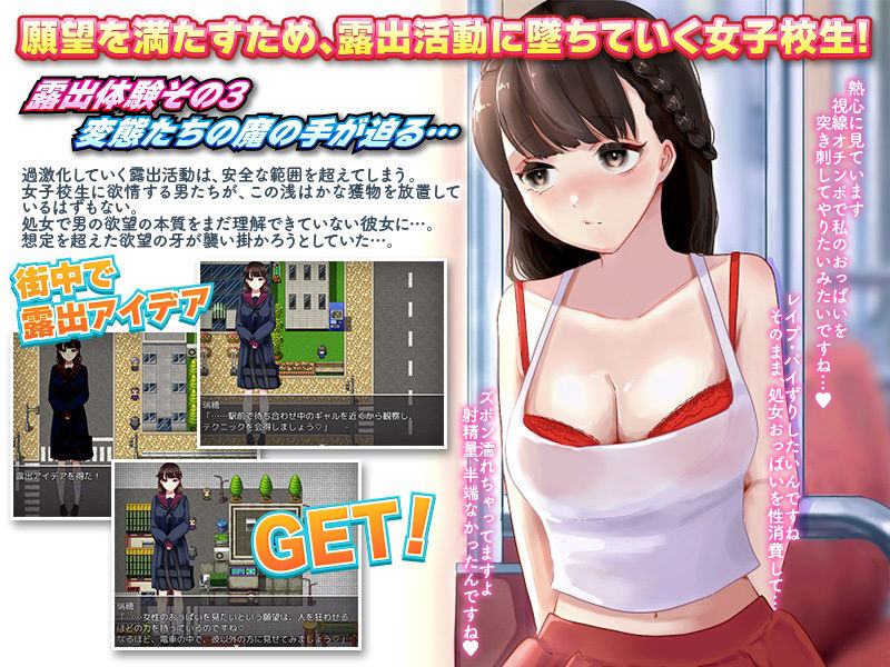 サンプル画像3:電車露出娘と盗撮ストーカー(殿方温泉) [d_258922]