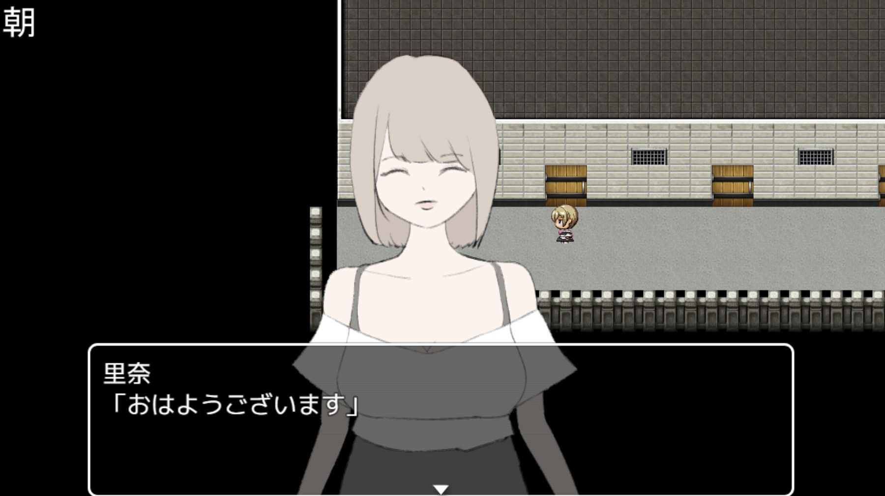 サンプル画像1:女子大生の部屋を壁穴から覗く薄毛のぽっちゃりおじさん(とんがりベース) [d_262394]