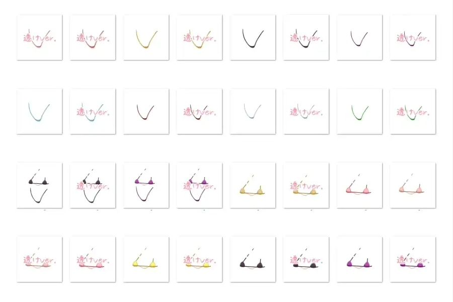 サンプル画像1:佐野俊英があなたの専用原画マンになります 衣装素材集B – マイクロビキニ -(White Candy) [d_305497]