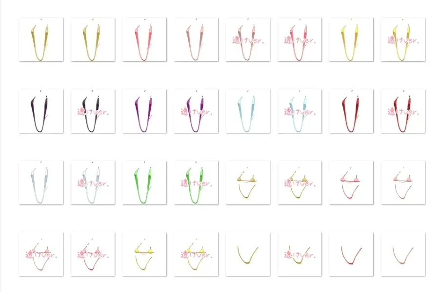 サンプル画像2:佐野俊英があなたの専用原画マンになります 衣装素材集B – マイクロビキニ -(White Candy) [d_305497]