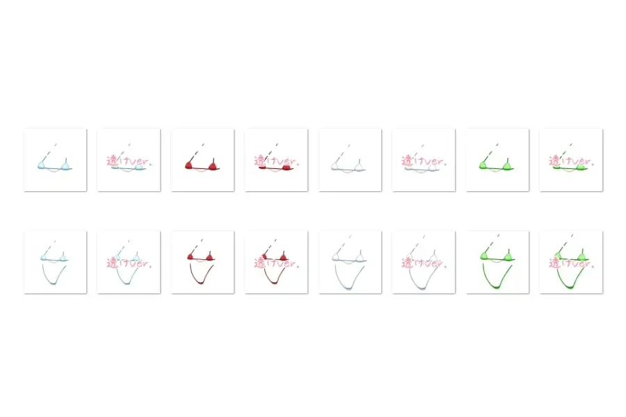 サンプル画像3:佐野俊英があなたの専用原画マンになります 衣装素材集B – マイクロビキニ -(White Candy) [d_305497]