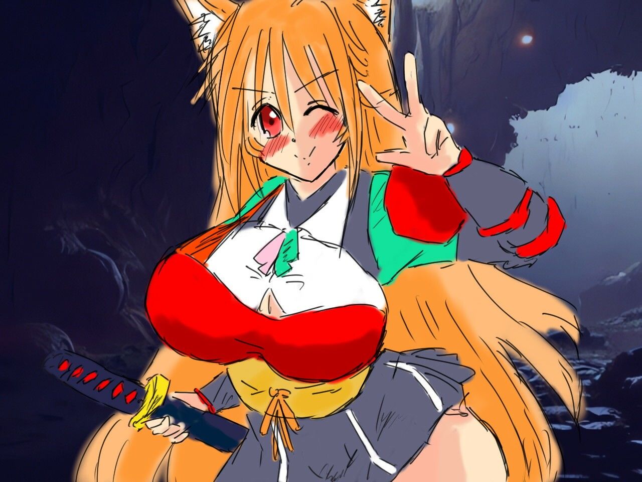 サンプル画像6:黒き翼の大天使〜外伝・お狐様の道しるべ(遠蛮亭) [d_309329]