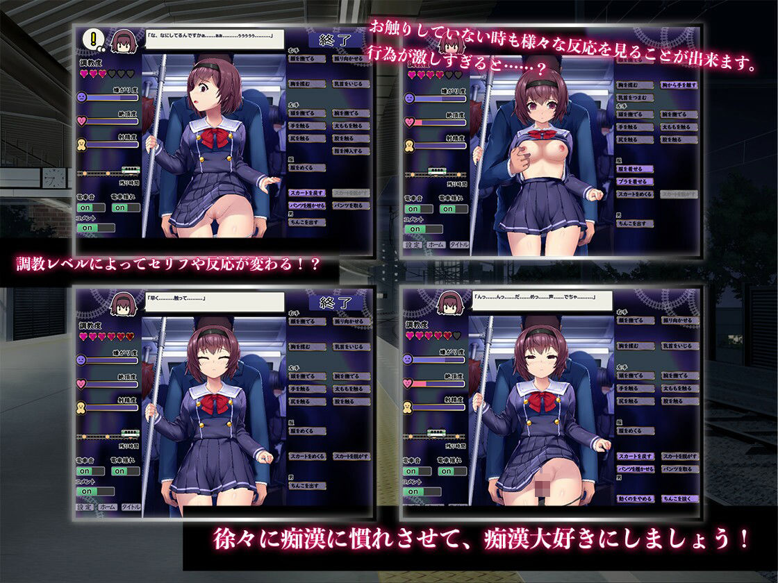 サンプル画像1:痴●は電車の中で(変態＋tick) [d_319919]