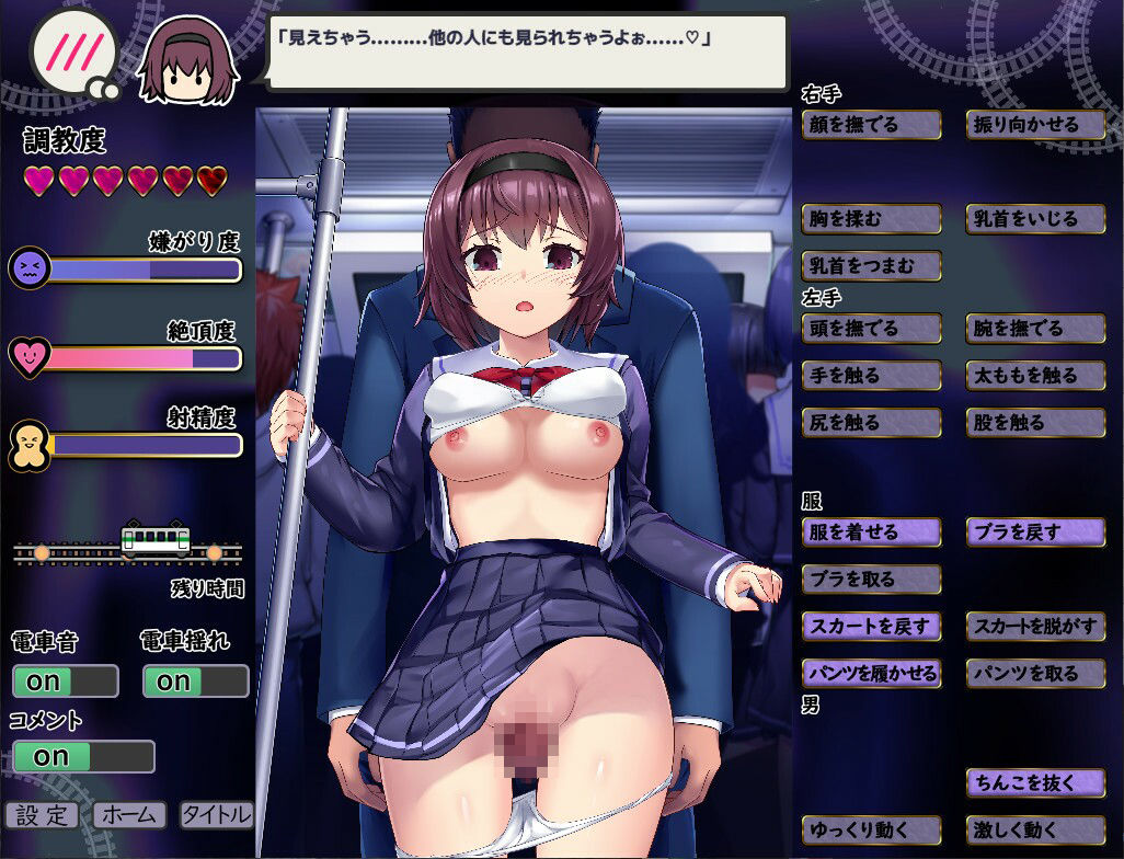 サンプル画像5:痴●は電車の中で(変態＋tick) [d_319919]