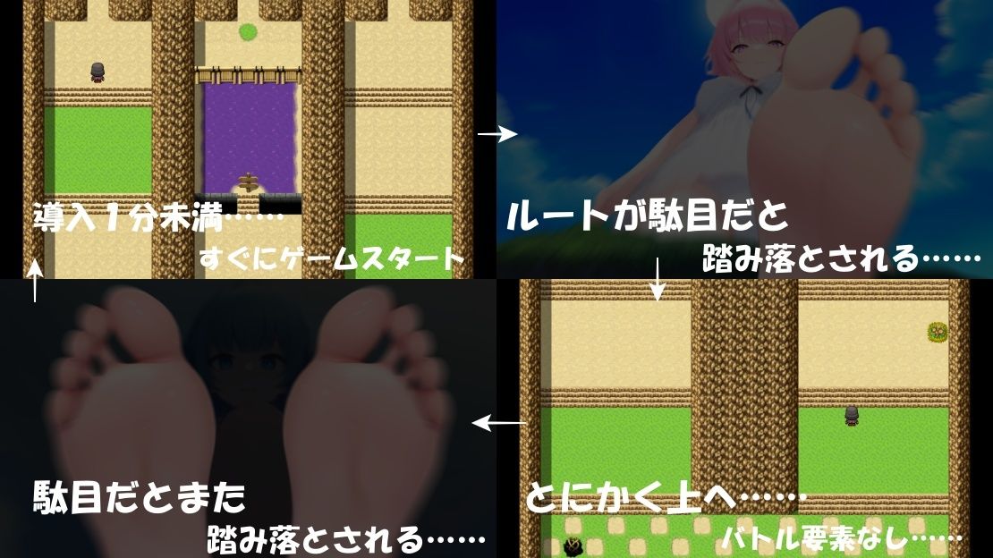 サンプル画像3:女の子に踏み落とされるミニゲーム(ShiriTOAshi) [d_336727]