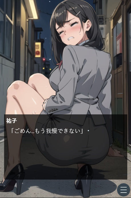 サンプル画像1:美人上司OLの終電おしっこ我慢(Vida Loca) [d_347618]