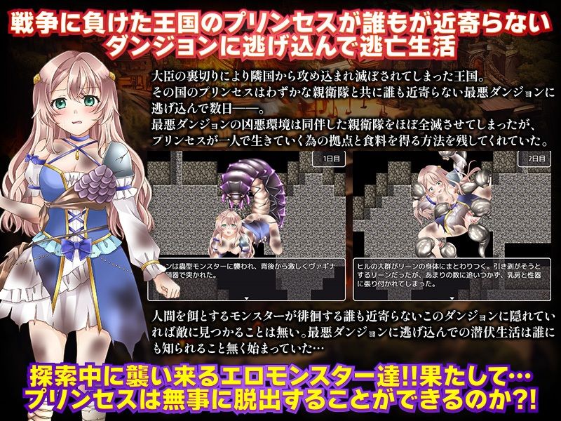 サンプル画像2:敗戦プリンセスのダンジョン逃亡生活(かみつまき) [d_361745]
