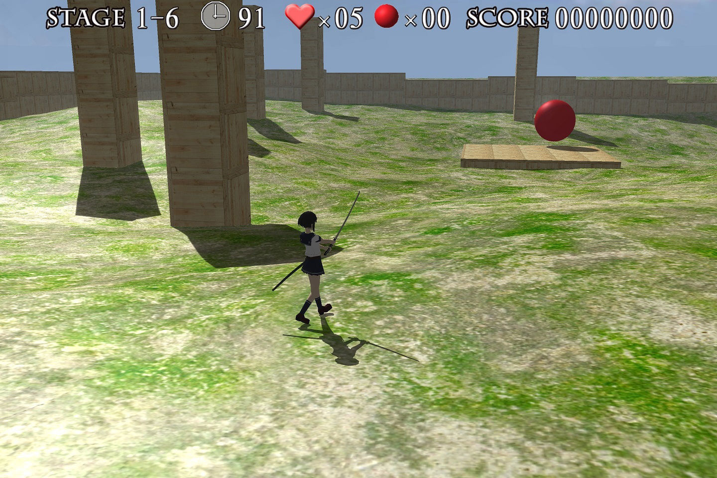 サンプル画像2:帯刀少女(Rectangle) [d_374192]