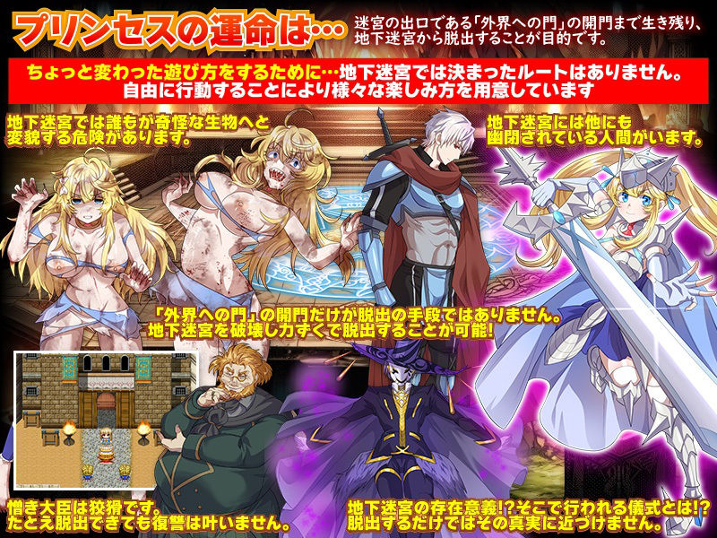 サンプル画像5:地下迷宮365 姫様がたった一人で生き抜く絶望の一年間(いわいじゅしい) [d_394976]