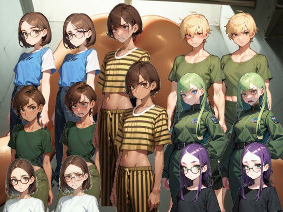 サンプル画像4:【スマホ・PC両対応/MultiLang】あなたは女の子をエッチに見る能力を手に入れた！3 刑務所編(黒揚げ) [d_401804]