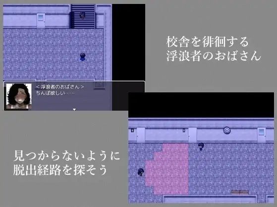 サンプル画像2:浮浪者のおばさん(縞々志摩) [d_412656]