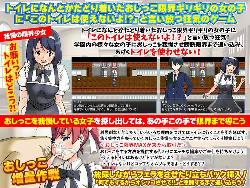 サンプル画像2:絶望放尿 女子におしっこを膀胱限界まで我慢させ、あげくトイレを使わせない(ダルマ本舗) [d_420304]