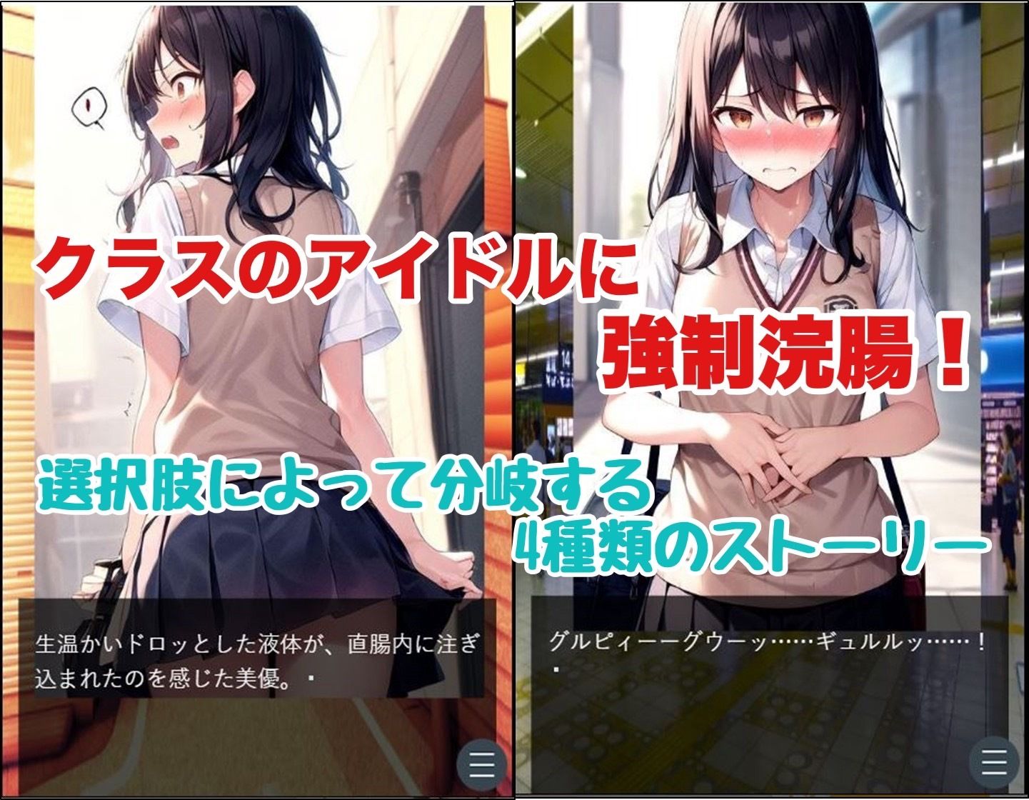 サンプル画像1:女子校生強●浣腸＆強●排便(わたあめ) [d_426233]