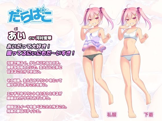 サンプル画像1:だらぱこ 【壁紙おまけ付】(ほわいとたおる) [d_429465]