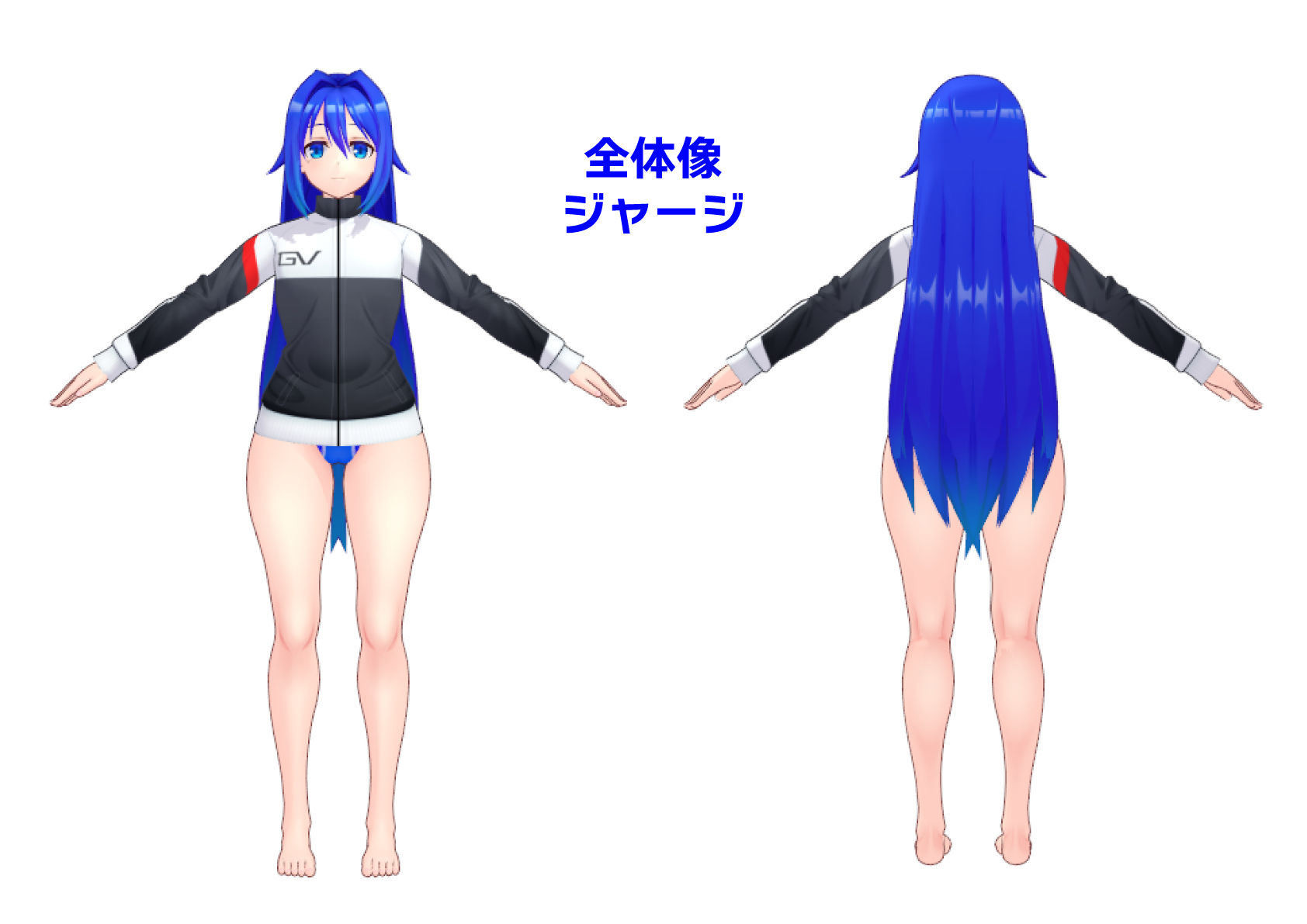 サンプル画像1:【商用可】神薙木薺MMDモデル【オリジナルモデルデータ】(トリ伯爵) [d_431308]