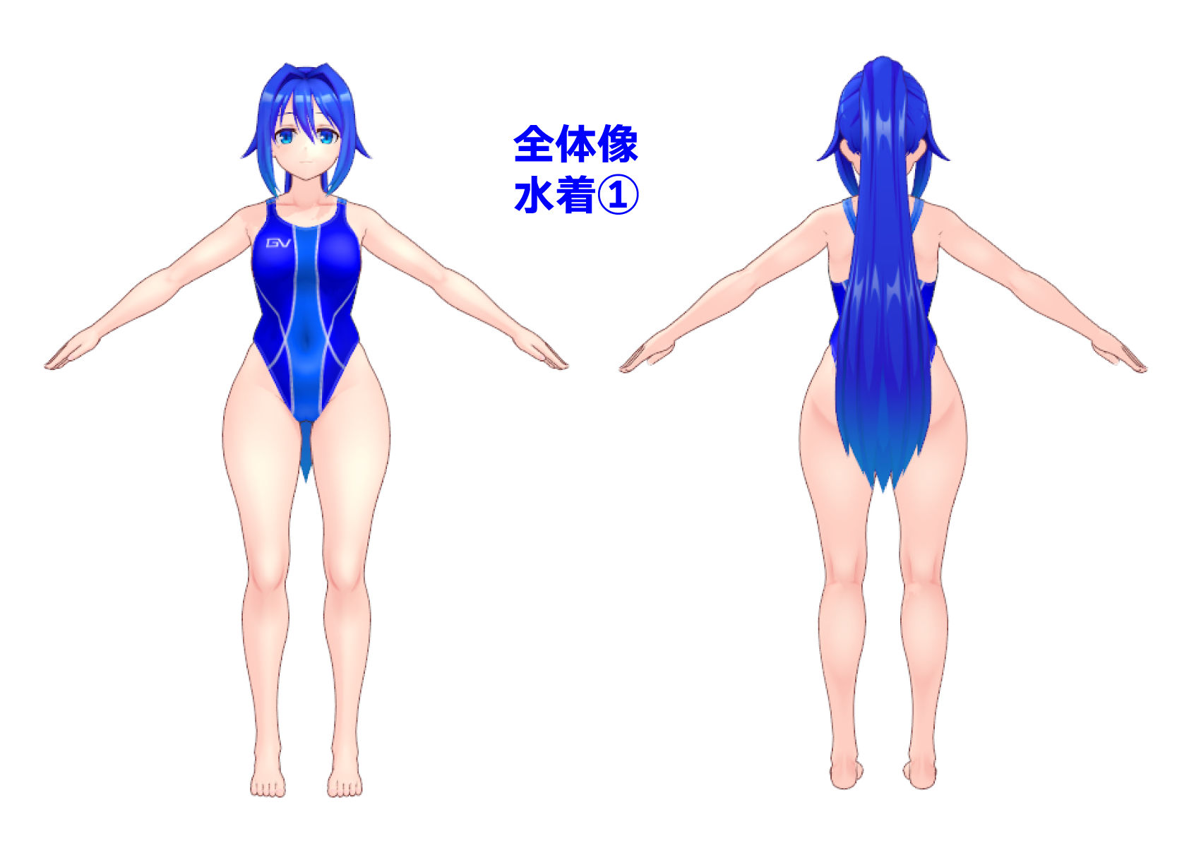 サンプル画像2:【商用可】神薙木薺MMDモデル【オリジナルモデルデータ】(トリ伯爵) [d_431308]