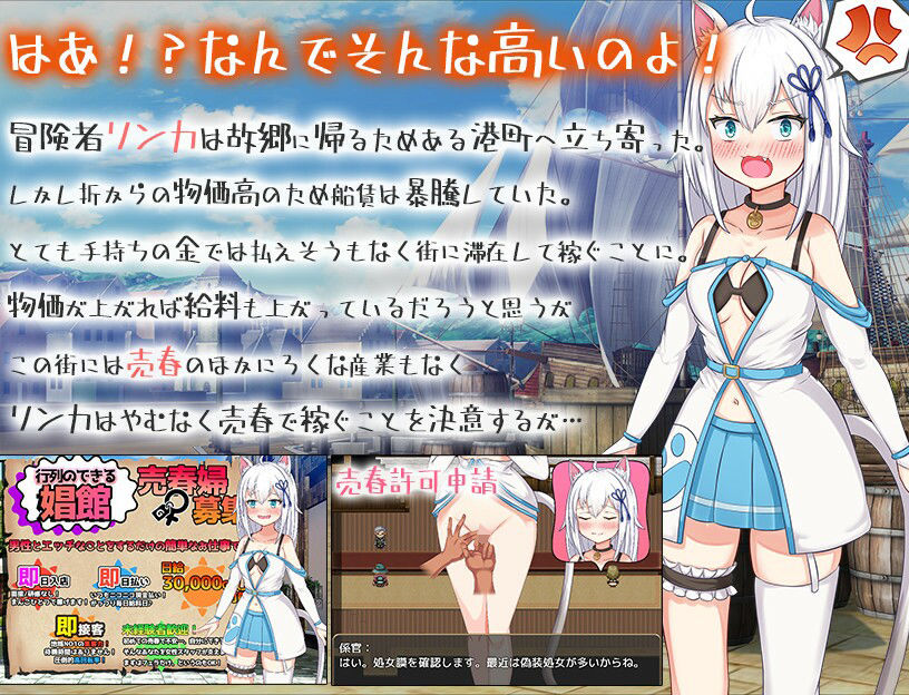 サンプル画像1:稼げ猫耳娘 〜異世界売春SLG〜(魔法少女倶楽部) [d_458336]