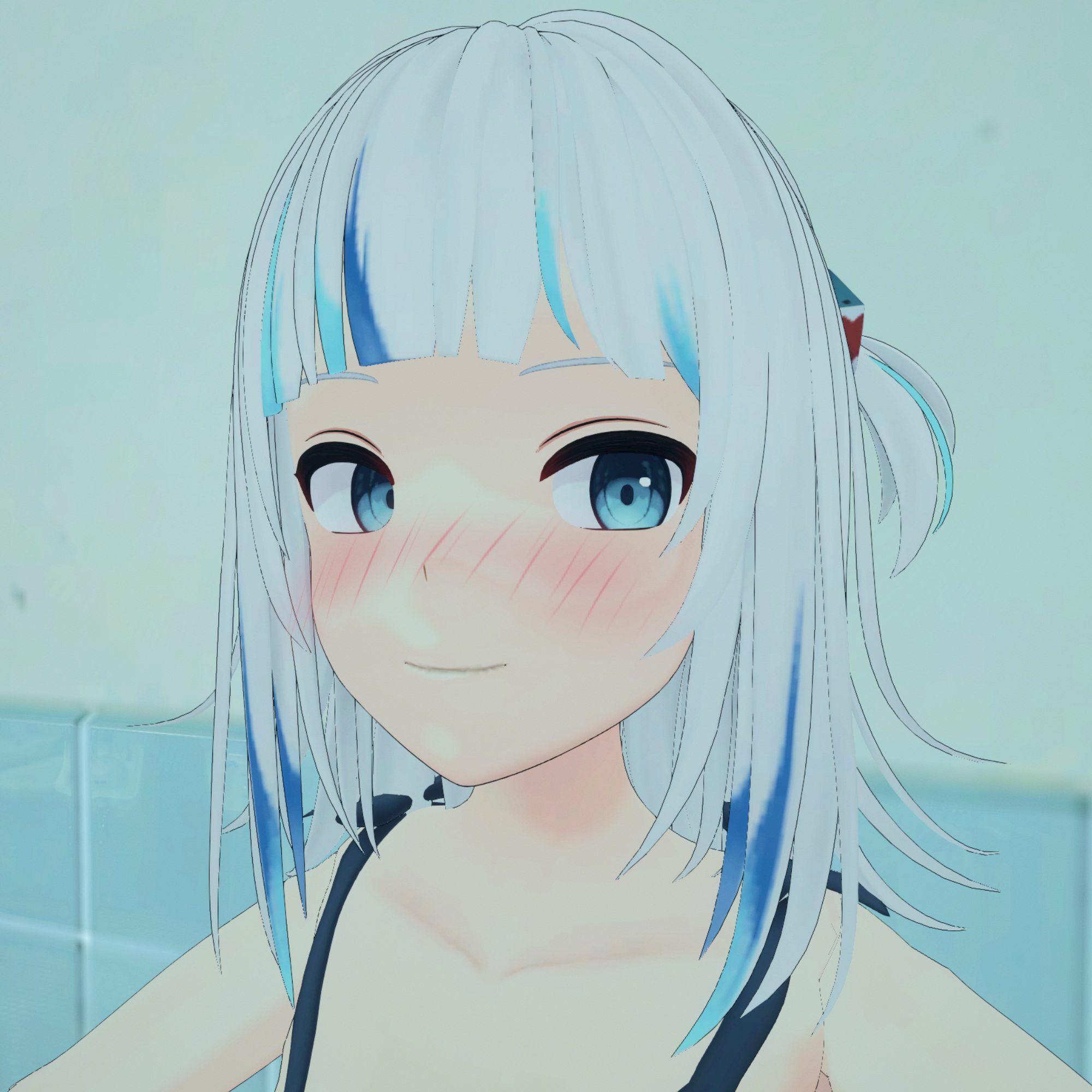 サンプル画像5:【VR対応】サメちゃんと学校のトイレでえっち【日本語/English】(あーるあーるあーる) [d_462140]