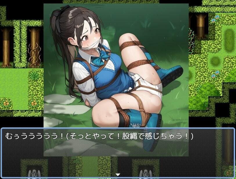 サンプル画像2:【ゲーム】緊縛された女子校生たち〜不思議な森のロープ〜(ぷよのDID倉庫) [d_464640]