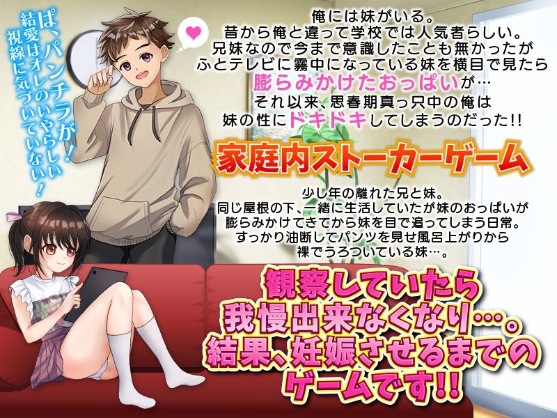 サンプル画像1:おっぱいが膨らみ始めた妹を妊娠させるまでの…家庭内ストーカー(VITAKAISER) [d_465523]