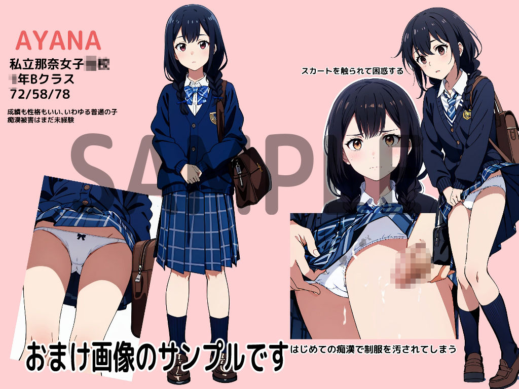 サンプル画像6:痴●中AI Vol4 三つ編みまじめJK編(デリュージョン) [d_499902]