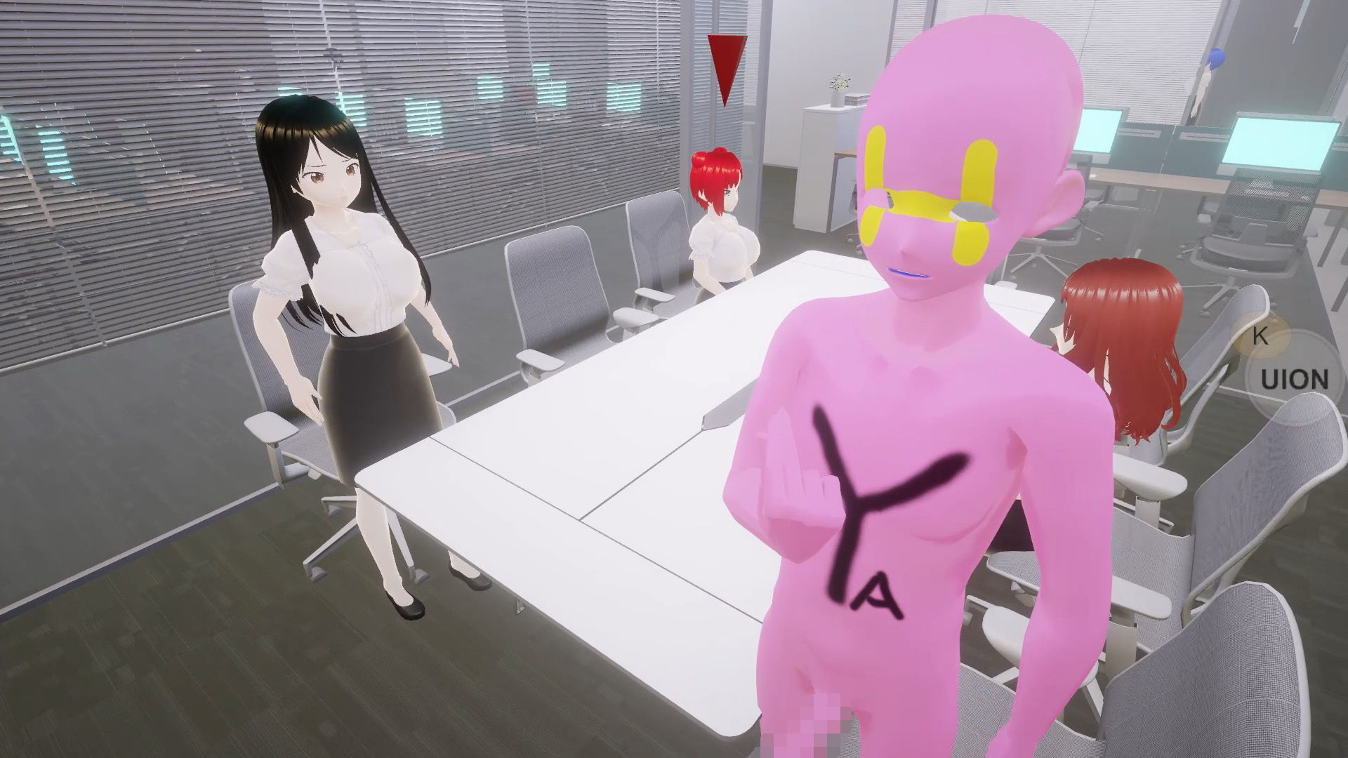 サンプル画像2:やりたい放題マン in オフィス(やりたい放題マン) [d_500655]