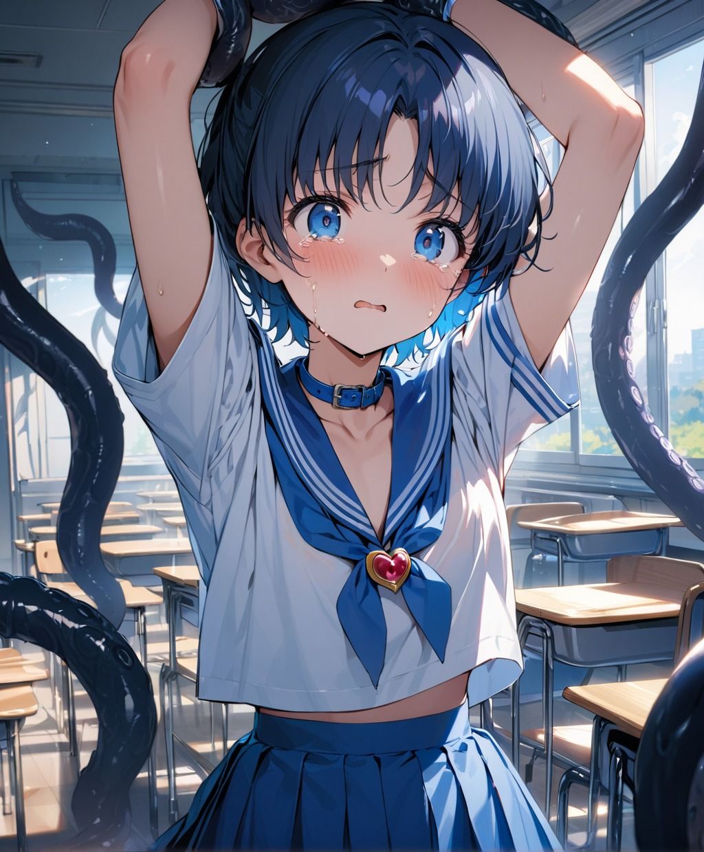 サンプル画像1:学園の魔物VS水野亜美(aiヒロインクリエイト) [d_500963]