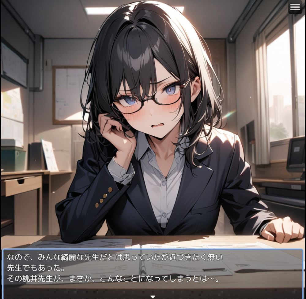 サンプル画像2:学園の魔物VS水野亜美（単話版） 生意気な黒髪教師と生徒の地獄(aiヒロインクリエイト) [d_518414]