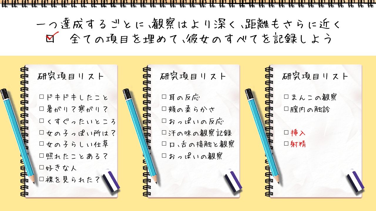 夏休みの自由研究#01 三つ編みメガネ娘の性感記録の画像8