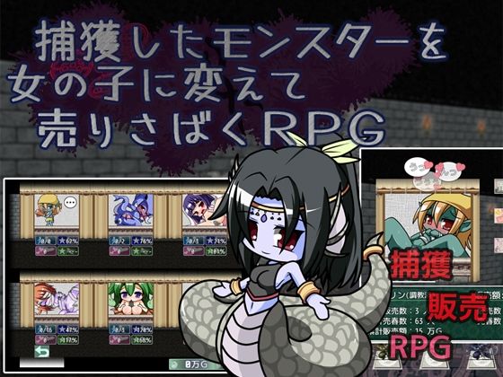 捕獲したモンスターを女の子に変えて売りさばくRPG (dgame)