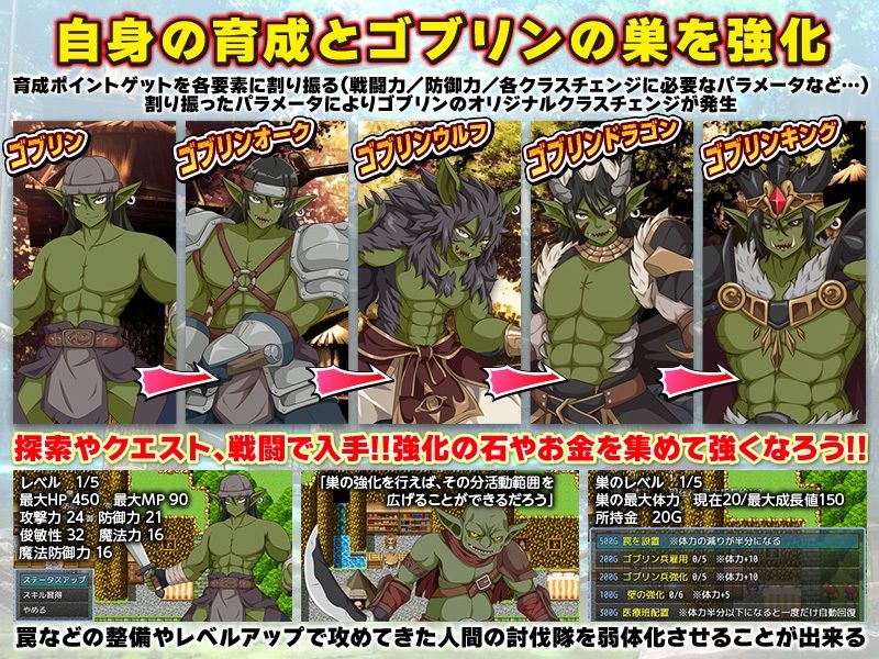 ゴブリンワールド  〜ゴブリン育成オープンワールドSLG〜のサンプル画像 3