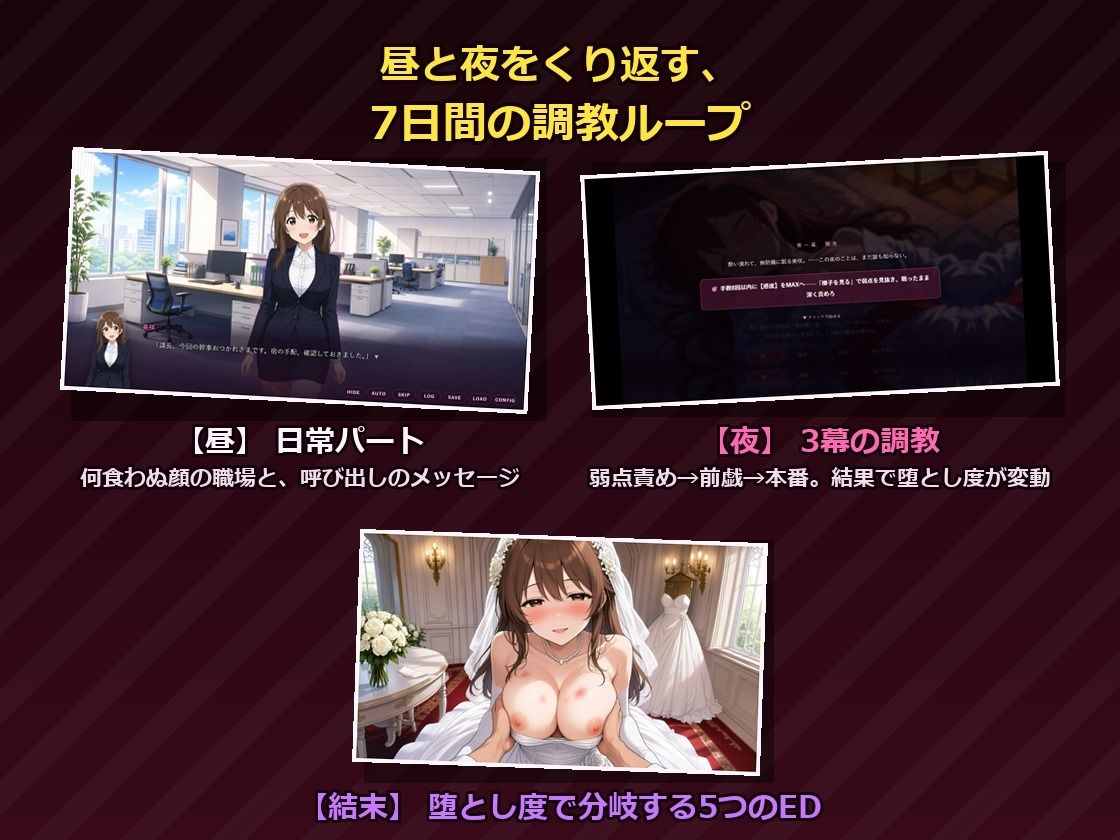 結婚半年前の貞淑OLを、触れて囁いて7日間で堕とすNTRのサンプル画像 4