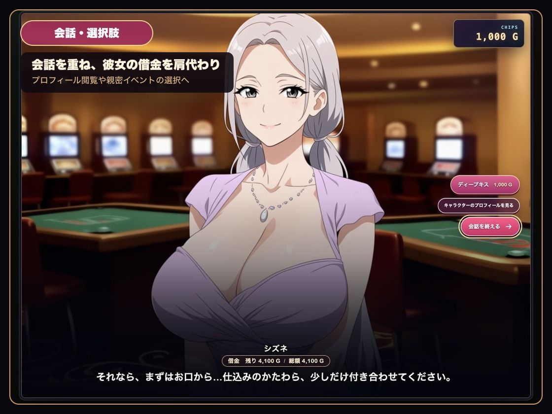 借金狂いのドスケベビッチカジノ 稼いだ金でビッチとヤれ！のサンプル画像 1
