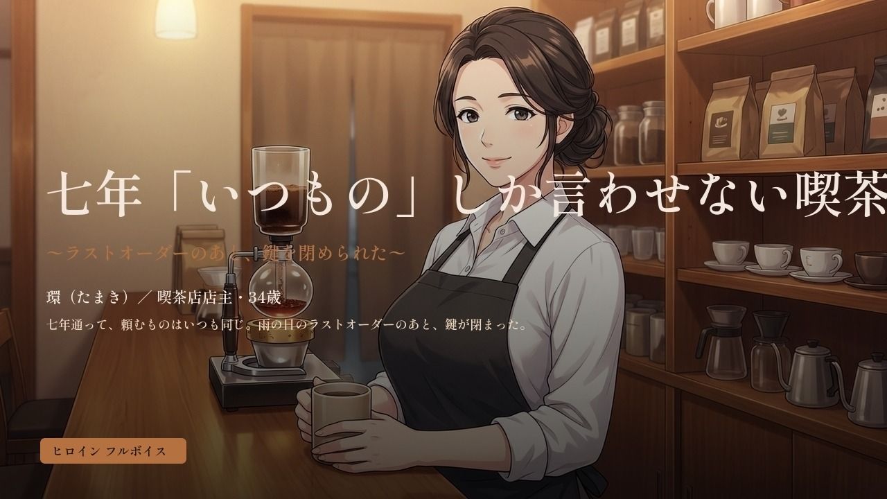 七年「いつもの」しか言わせない喫茶店の奥さん 〜ラストオーダーのあと、鍵を閉められた〜のサンプル画像 1