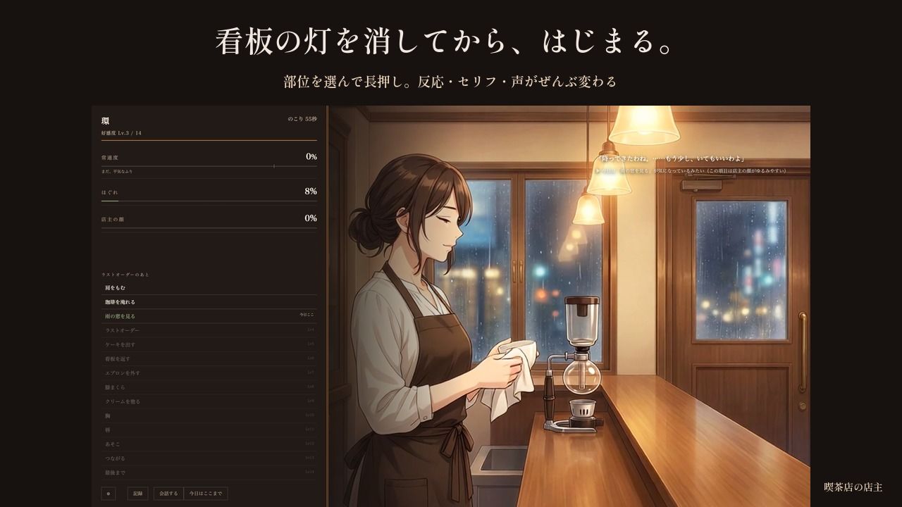 七年「いつもの」しか言わせない喫茶店の奥さん 〜ラストオーダーのあと、鍵を閉められた〜のサンプル画像 2