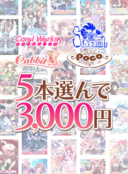 【アダルトゲーム】【まとめ買い】スカイフィッシュ＆Carol Worksブランド合同企画！5本選んで3，000円！