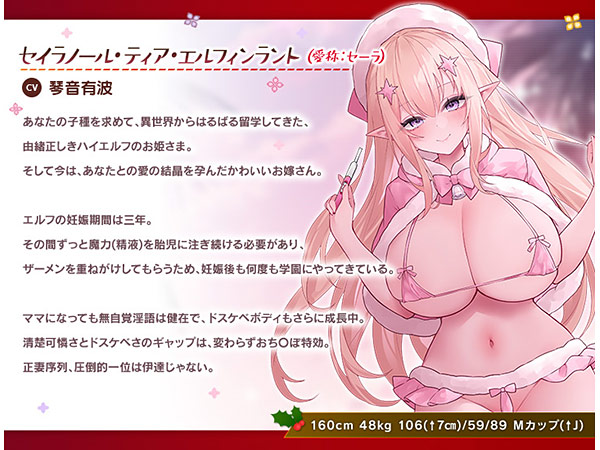 【12大特典】JKエルフの異世界妊活〜性なる夜のクリスマススペシャル〜【7時間超え】 画像1