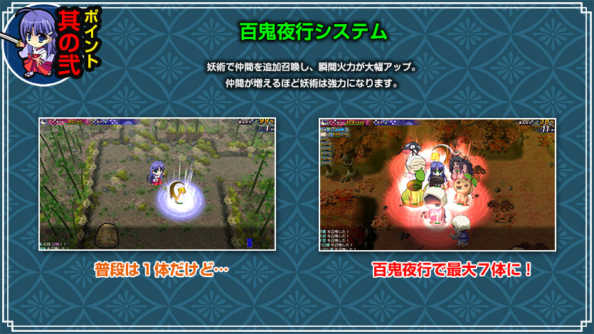 ポイント其の弐　百鬼夜行システム