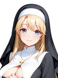 でか乳巫女と巨乳シスター