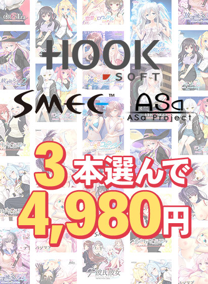 【まとめ買い】HOOKSOFT・SMEE・ASaProject選べるFD3本4，980円 